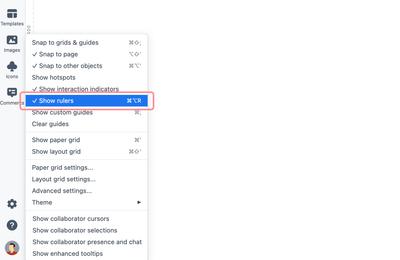Show Page Rulers option