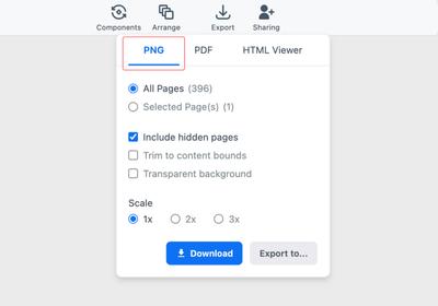 Export as PNG option
