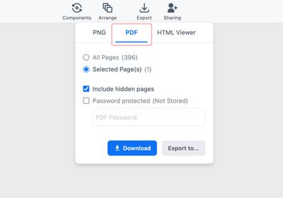 Export as PDF option