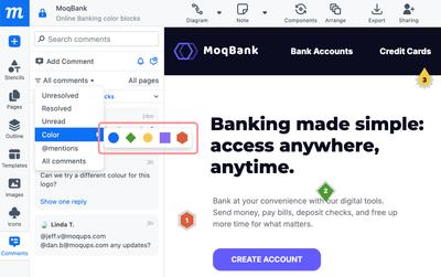 Filter a comment by color