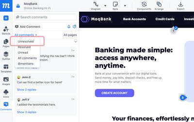 Use Comment Filters to show only Unresolved Comments