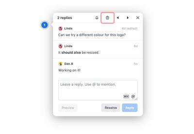 Delete an entire comment thread