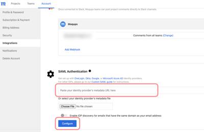 Paste metadata and configure