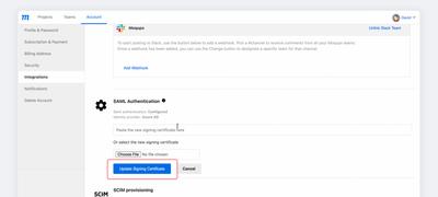 Update signing certificate