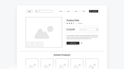 Ecommerce Website Wireframe Template