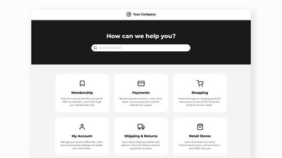 Help Center Wireframe Template