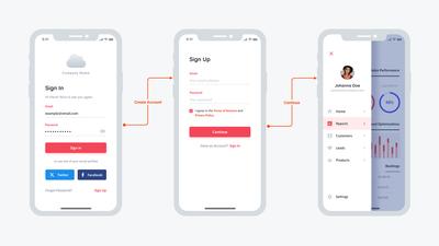 Mobile App Wireframe Template