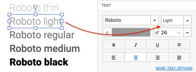 Font weights support in Moqups 2